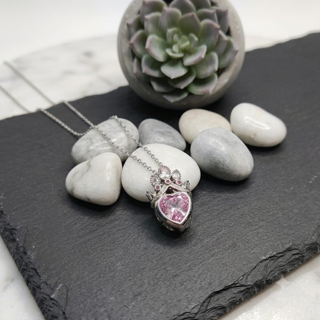 Princess Crown Heart Necklace