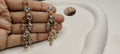 Gold-Plated Crystal Dangle Earrings